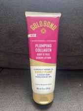 Gold Bond Collagen Body & Face Serum Lotion Plumping Moisturizer 8oz Cherry NEW