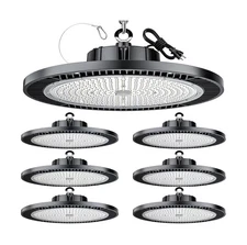 THELUX 6Pack Super Bright 200W LED High Bay Light with 30000lm 5000K,100V-277...