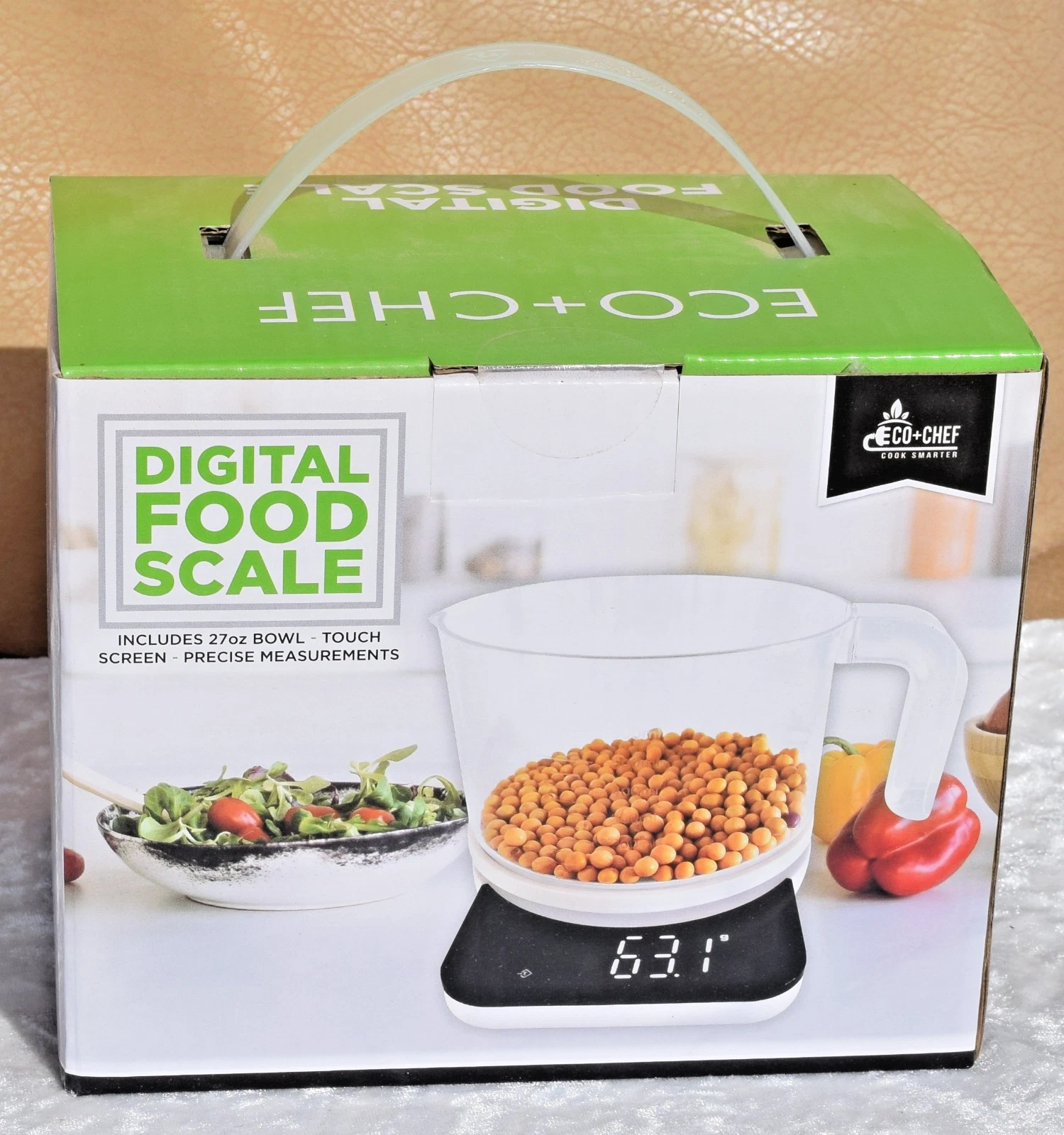 Eco +Chef Kitchen Digital Food Scale + 27 oz Bowl