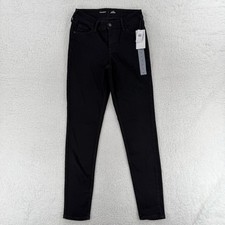 Old Navy Rockstar Mid-Rise Super Skinny Jeans Womens 4 Black Stretch Denim NWT