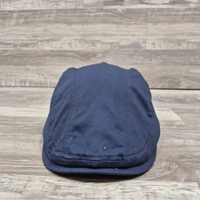 Blank Blue Canvas Newsboy Hat Cap Adult Mens Adjustable Snapback