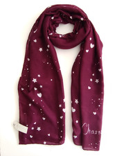 KATIE LOXTON - NEW TAGS - Burgundy 'Life's a Charm' Ladies Scarf RRP £19.95