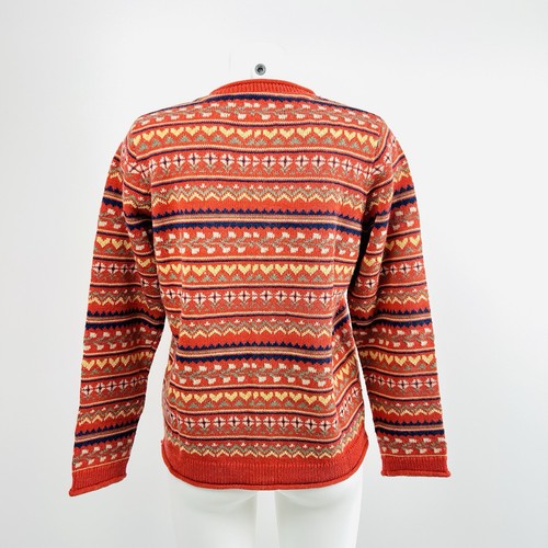 Country Rose Fair Isle Kardigan Rozmiar L Pasuje do UK 16 18 Wiosenna wełna Dzianina Scandi - Zdjęcie 13 z 24