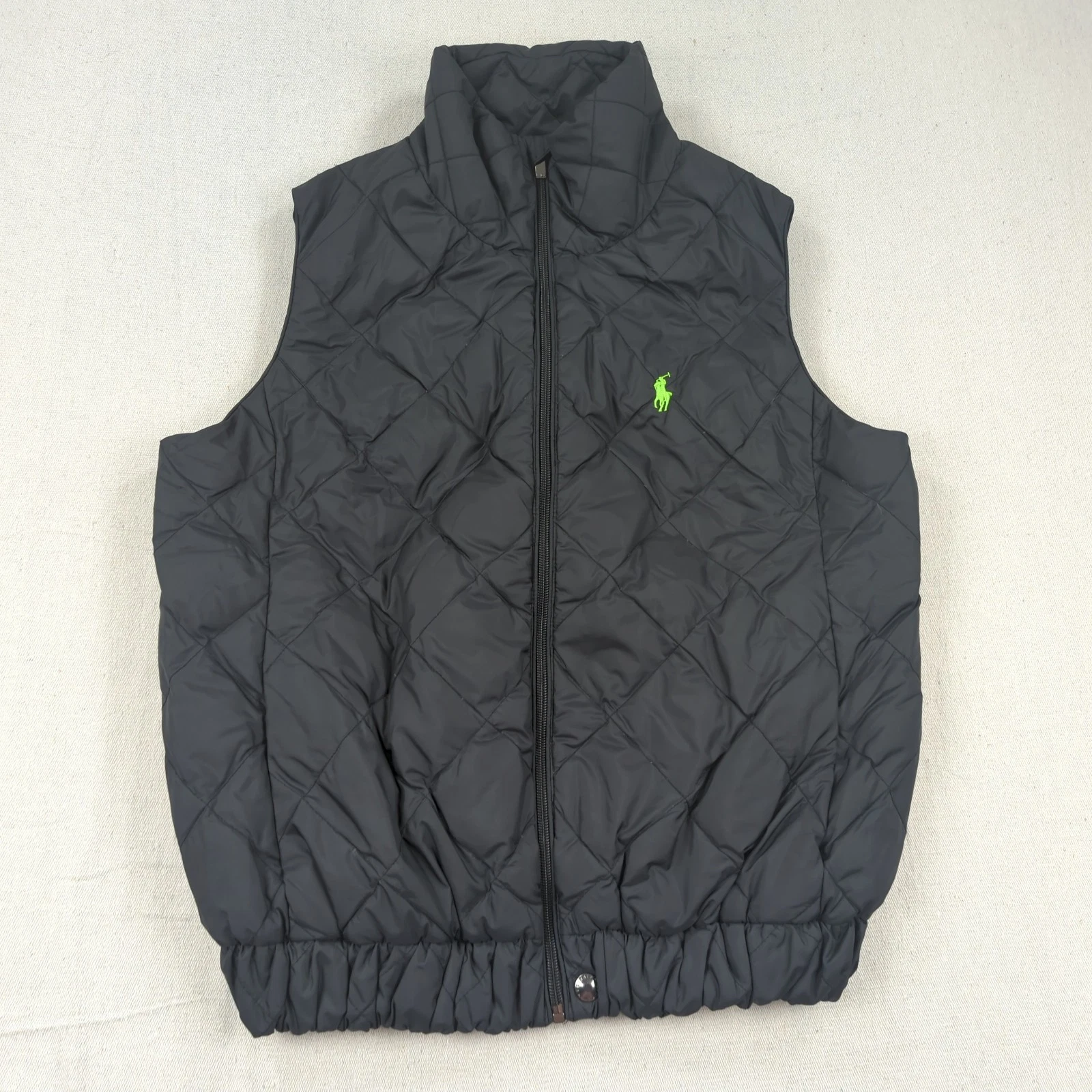 Polo Ralph Lauren Vest Mens Medium Black Down Puffer Performance