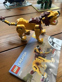LEGO Creator 3IN1 (3) SETS 31112 31088 31058 Lion Shark Dinosaur w Instructions