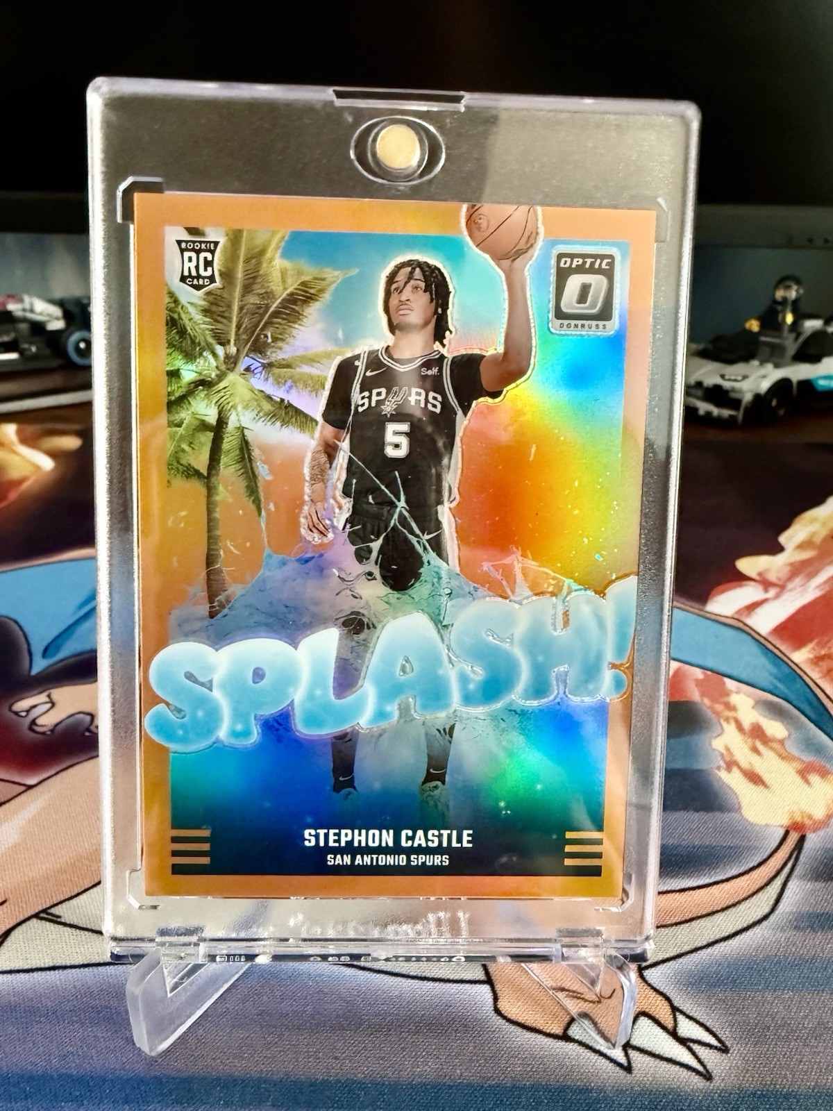 2024-25  Optic Basketball Stephon Castle RC Splash ￼ Orange Prizm 20/39 #14