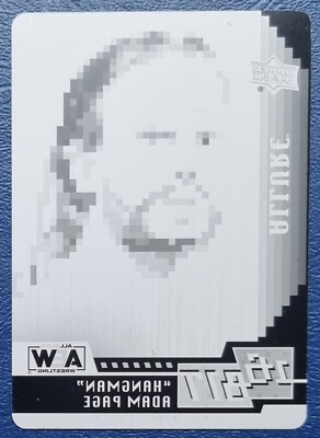 2022 AEW Hangman Adam Page 16 BIT Black PRINTING PLATE Upper Deck Allure #74045