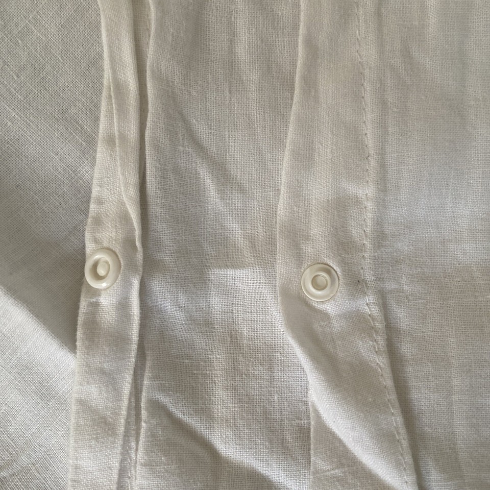 Queen Size White Linen Duvet/Doona Cover With Pillowcases eBay