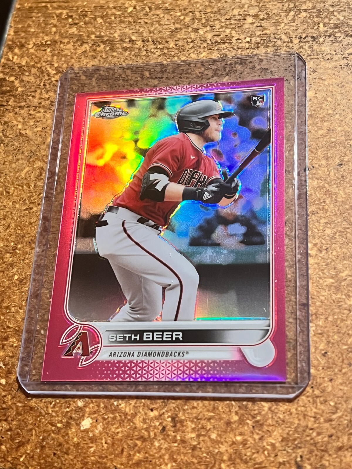 2022 Topps Chrome Baseball Magenta Refractor # 186 Seth Beer RC 122/399
