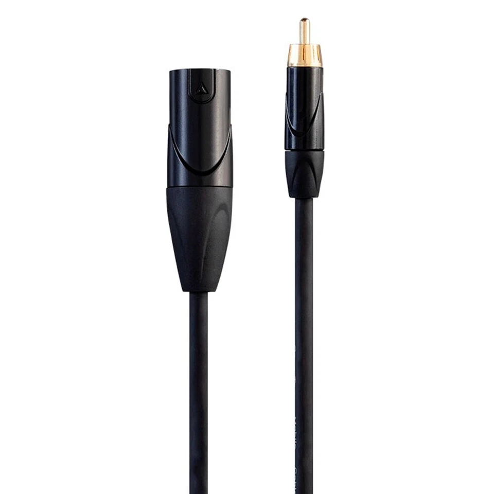 1FT 3-Pin XLR Male to RCA Male Professional Microphone Audio Cable 24AWG Gold - Image 2 of 4