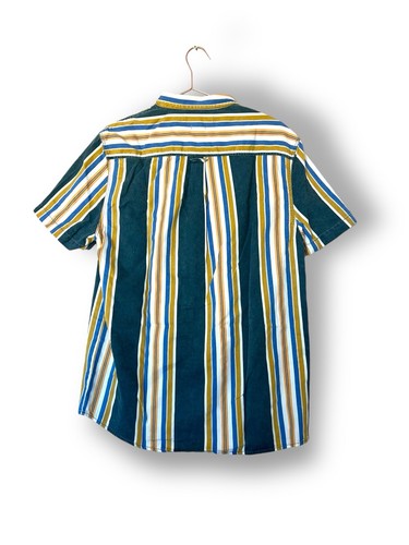 Urban Outfitters 90s Shirt Striped size M Layering holiday short sleeved - Picture 3 of 9