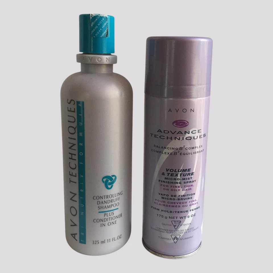 Avon Techniques Tri-Nutriv Controlling Dandruff Shampoo 11oz + Finishing Spray - Image 4 of 4