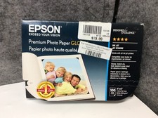NEW EPSON PREMIUM PHOTO PAPER GLOSSY 100 SHEETS 4 X6