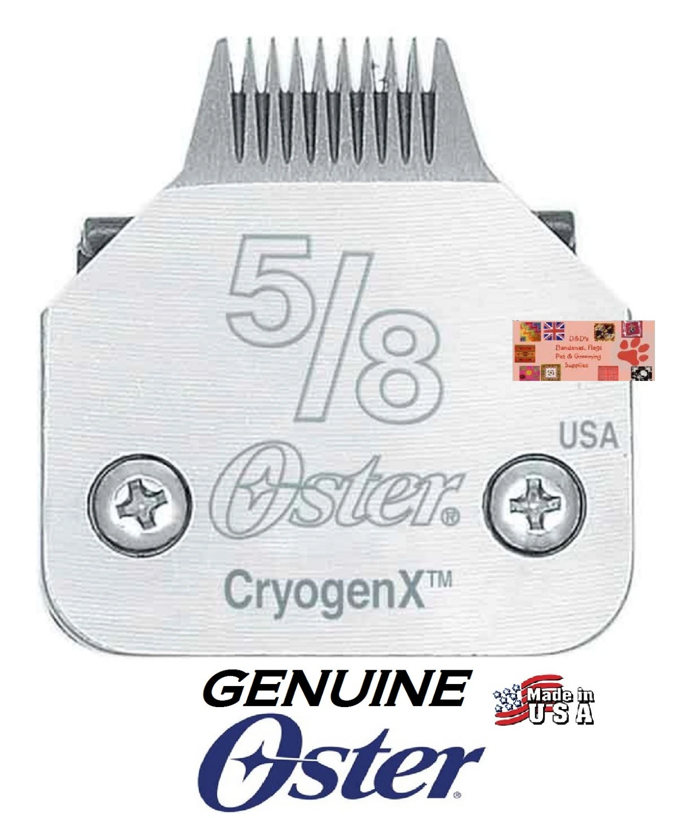 Oster CryogenX 5/8w "FEET" BLADE*Fit A5/A6,Many Andis,Wahl Clipper PET GROOMING