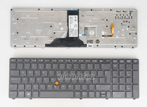 New For HP Elitebook 8760w 8770w Keyboard Frame Backlit Latin Spanish Teclado