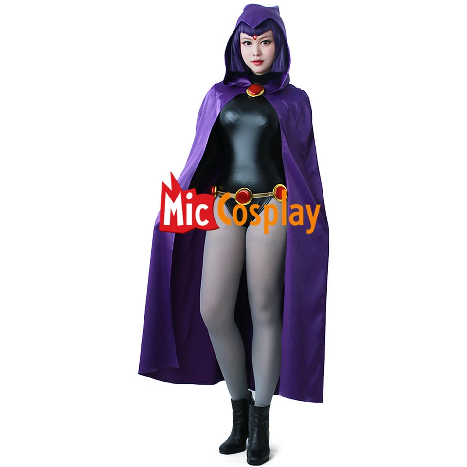 Женский косплей костюм фиолетовый боди плащ комбинезон плащ наряд - Изображение 2 из 4
