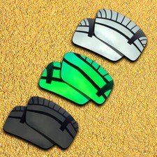 3Pairs Lenses Replacement for-Costa Del Mar Reefton Polarized-Black Silver Green