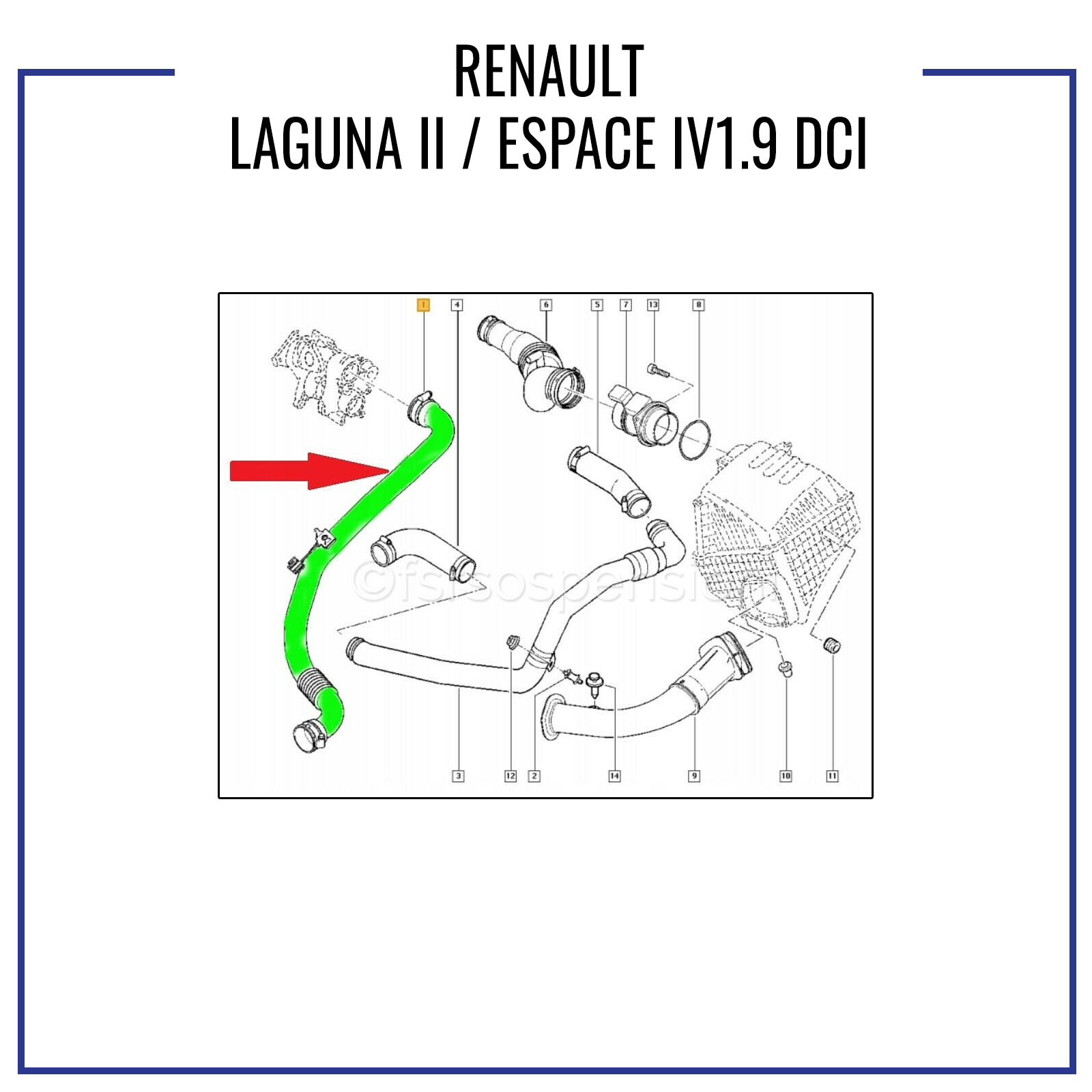 Turbo Schlauch Ladeluftkühler Für Renault Grand Scenic III - Luftfilter Ansaugschlauch | 1,2 TCE & 1,5 DCi