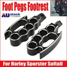 Chrome Cut Flying Male Mount Foot Pegs Footrest For Harley Sporster Softail