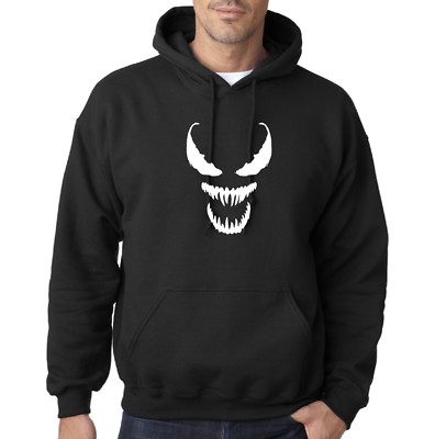 Venom Eyes Hooded Sweatshirt Super villain Spider man evil web slinger