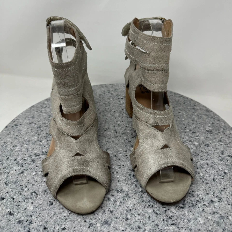 Miz Mooz 凉鞋女式 8.5 Tiana 仿旧皮革粗跟踝带 39 — 第 2/4 张图片