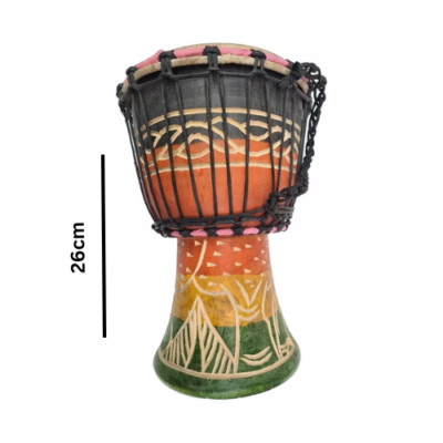 Wooden Drum (Djembe) Size : Height-26cm x Top Diameter-17cm