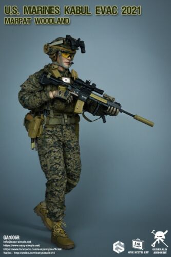 Easy&Simple GA1006R 1/6 U.S. MARINES KABUL EVAC 2021 MARPAT WOODLAND Soldier Toy - Afbeelding 1 van 11