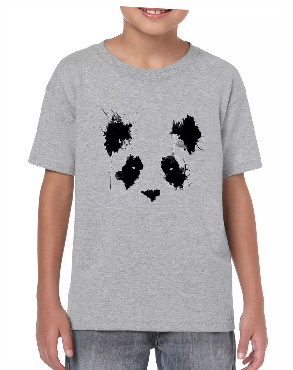 PANDA FACE PAINT KIDS T-SHIRT TEE CUTE ANIMAL LOVER CHILDRENS ...