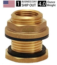 RAINPAL BBF020 Brass Bulkhead Fitting(Female 1/2" Pipe Male 3/4" NH Garden Hose)
