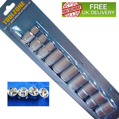 AF Socket Set/ 10 Shallow Sockets 1/2