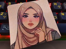 Muslim Hijab Indian Kawaii Cute Sticker Holographic Water Proof