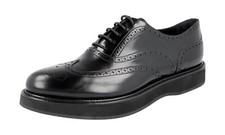 PRADA Leather Brogue Oxford Platform Dress Shoes Sneakers 1E526G NEW