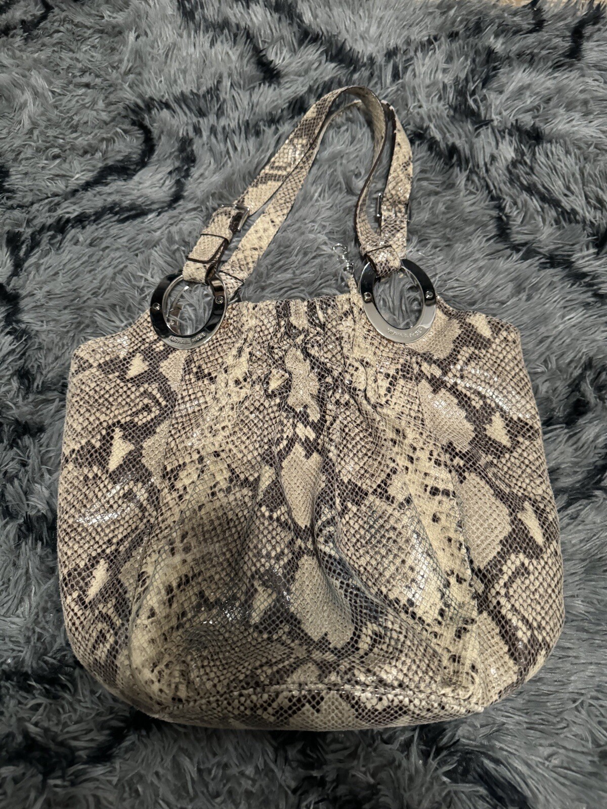 MICHAEL MICHAEL KORS Leather Python Pattern Shoul… - image 3