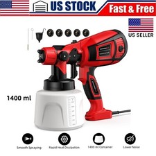 850W High Pressure Electric Paint Sprayer, 1400ML HVLP Spray Paint Gun US