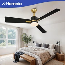 48" Modern Ceiling Fan w/ Light App Remote Control Reversible 6 Speed Timer Mode