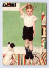 Vintage Norman Rockwell Postcard ~ Upjohn Co Kalamazoo Michigan Advertising 1941