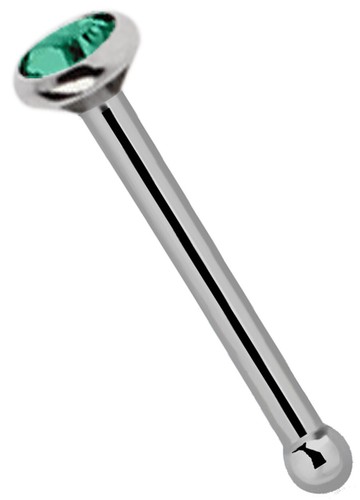 Titan Piercing Nasen Stecker Nose Stud 0,8mm mit Stopper und Zirkonia Kristall - Afbeelding 6 van 14