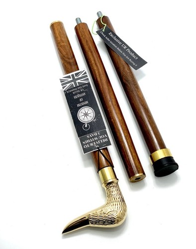Bastón de madera con mango de diseñador estilo antiguo caña victoriana nuevo - Imagen 8 de 8