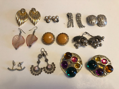Boucles D'oreilles Fantaisie Vintage - Parfait état - Occasion