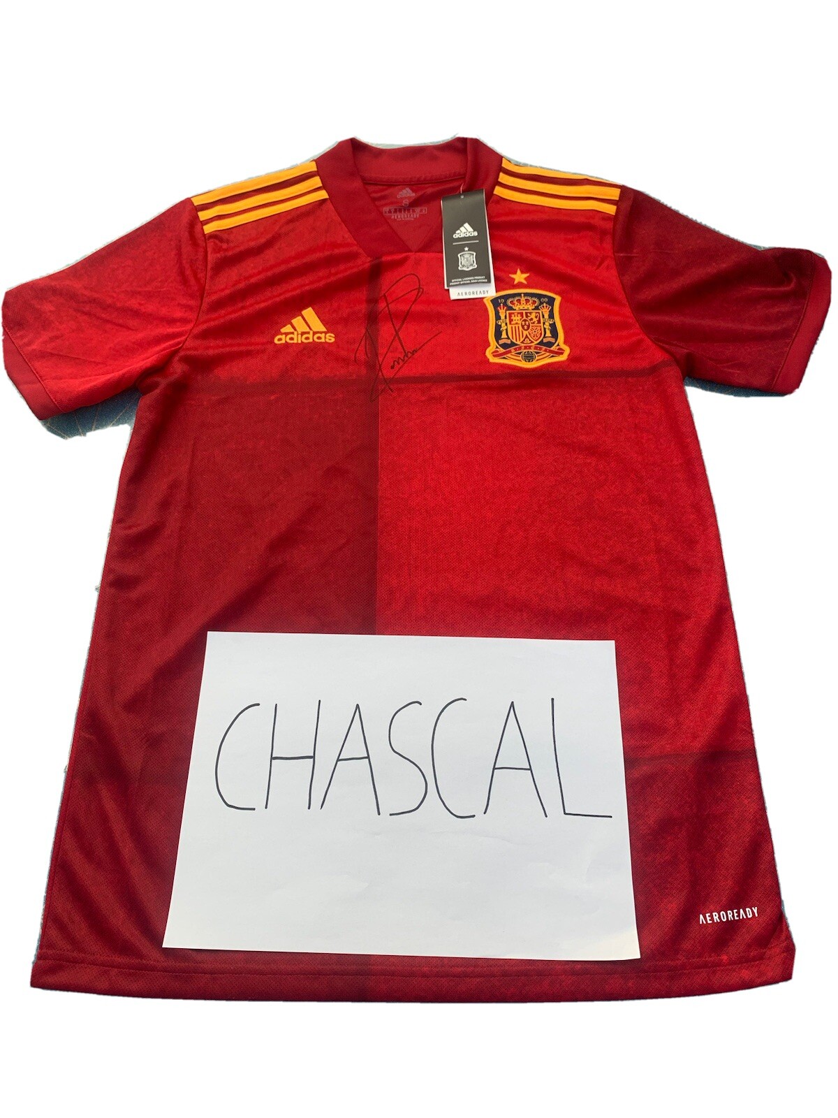 Maillot Adidas Pedri Espagne DÉDICACE Taille S vibrant d'histoire ibérique