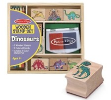Melissa  Doug Dinosaur Wooden Stamp Set Brand New Sealed Gift
