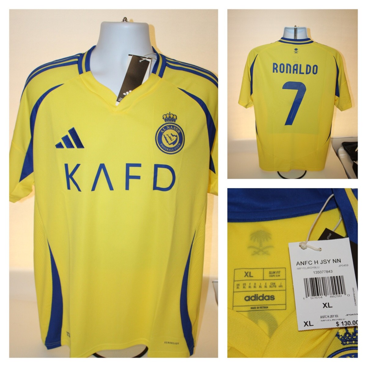 【adidas】AL NASSR FC 24/25 RONALDO  JERSEY アルナスル Clothing - Al Nassr FC 24/25 Ronaldo Home Jersey - Yellow