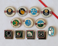 Soviet sport pins vintage Lot 12x USSR Advertising lottery Sportloto badge set