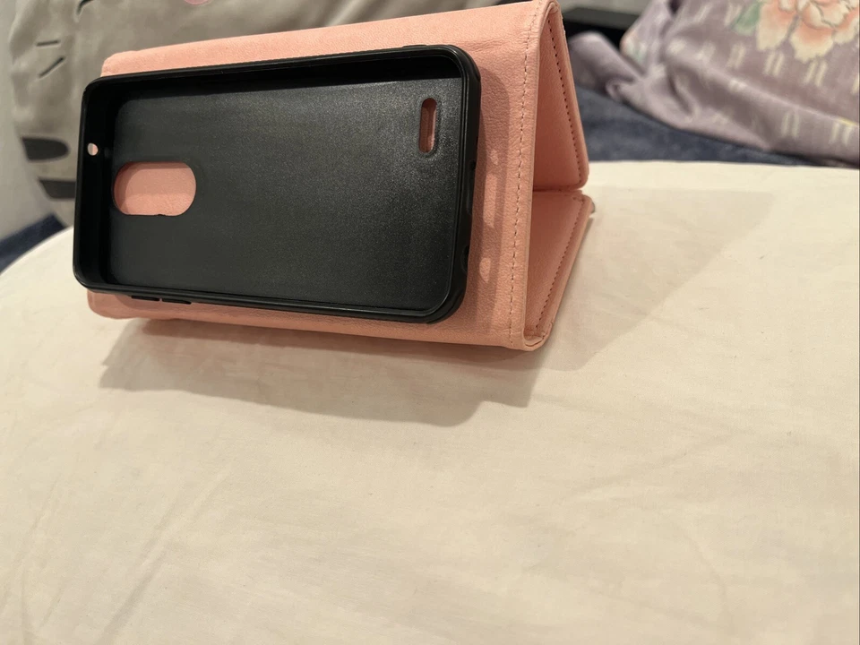 Pink Wallet Case For REVVL 2 Features A Kickstand Never Used - Image 4 of 4