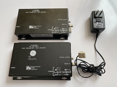 Lot of 2 IFS GE VT1505WDM Video Fiber Transmitter Data Receiver ST