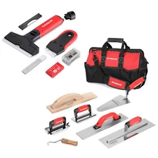 Goldblatt 8 Pieces Masonry Set Finishing Trowel 2 Pieces Razor Blade Scraper