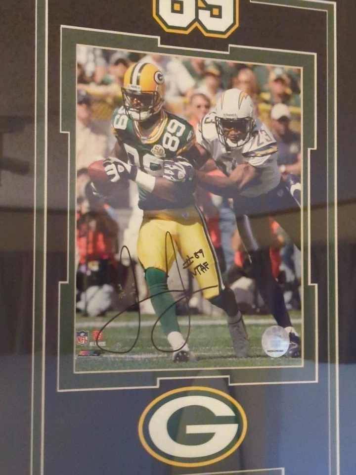 James Jones Green Bay Packers Hand Signed Photo Framed 17"X 23" Inches With COA - Image 2 of 4
