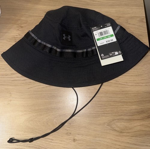 Under Armour Men's UA Iso-Chill ArmourVent Bucket Hat 1383434 Black L/XL. NWT