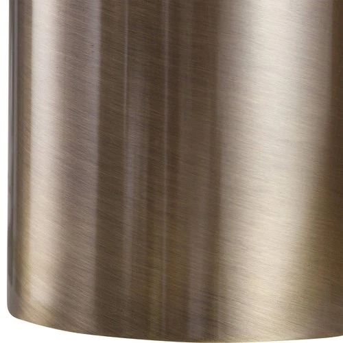 Glam Table Lamp 31 1/2" Tall Brushed Brass Beige Drum Shade Living Room Bedroom - Picture 7 of 8