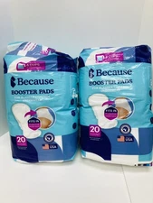 Because Booster Pads For Bladder Control Underwear 20Ct X 2 